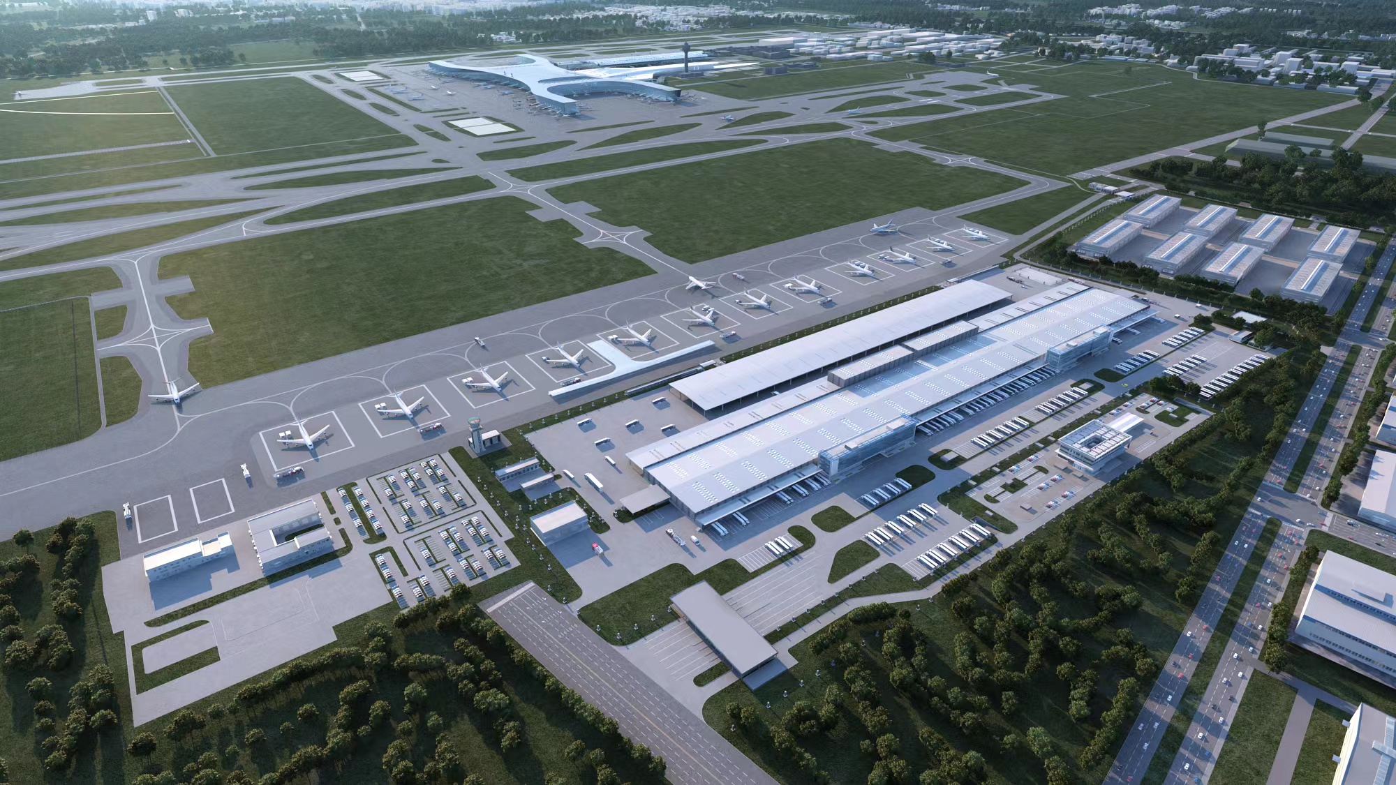 郑州机场三期北货运区及飞行区主体工程完工详情
