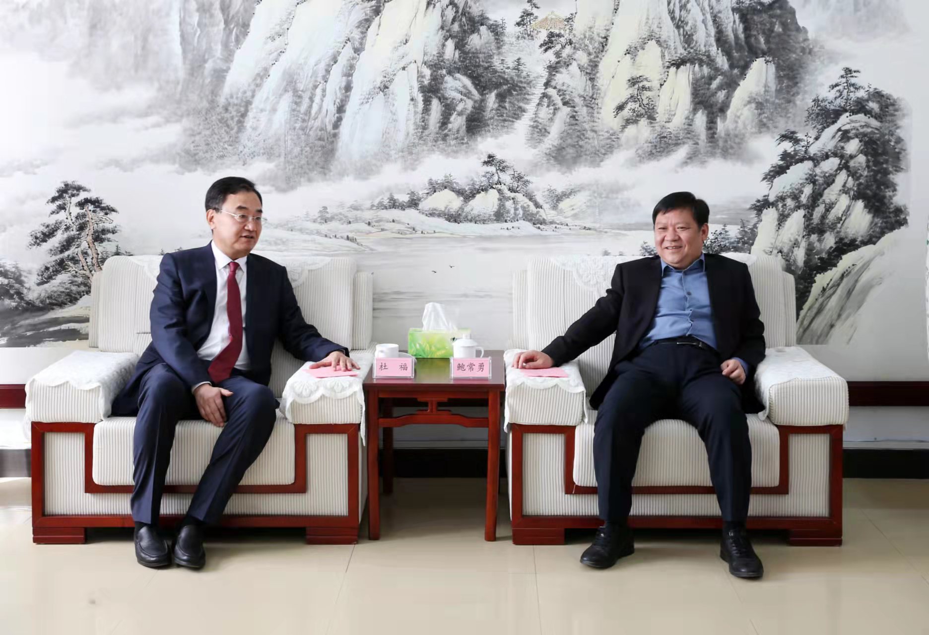 总经理杜福,中国邮政储蓄银行河南省分行党委书记,行长孙江涛一行
